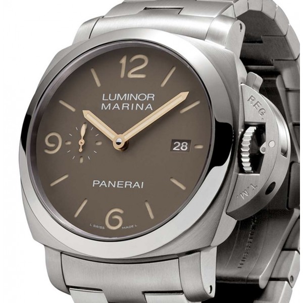 PANERAI LUMINOR MARINA 1950 TITANIUM BROWN DIAL PAM 734 LIMITED