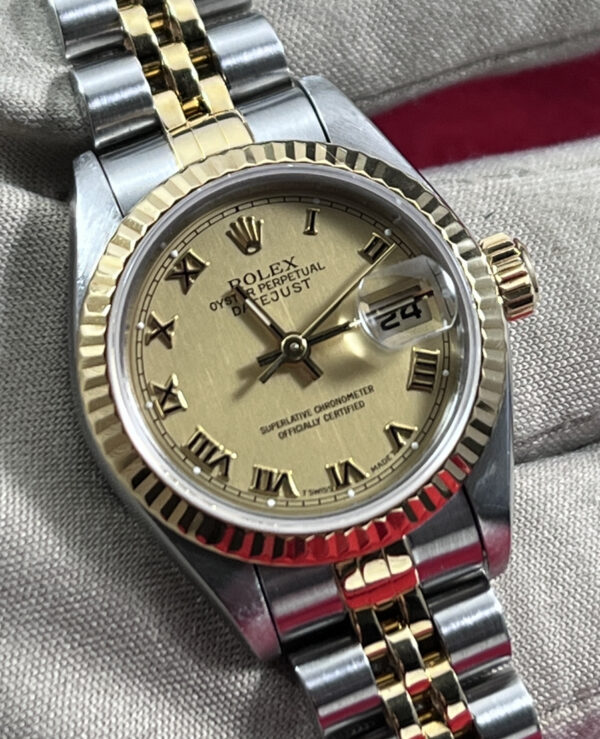 (Vintage) ROLEX LADY-DATEJUST 26 REF. 69173 CHAMAPGNE DIAL FULL SET ...