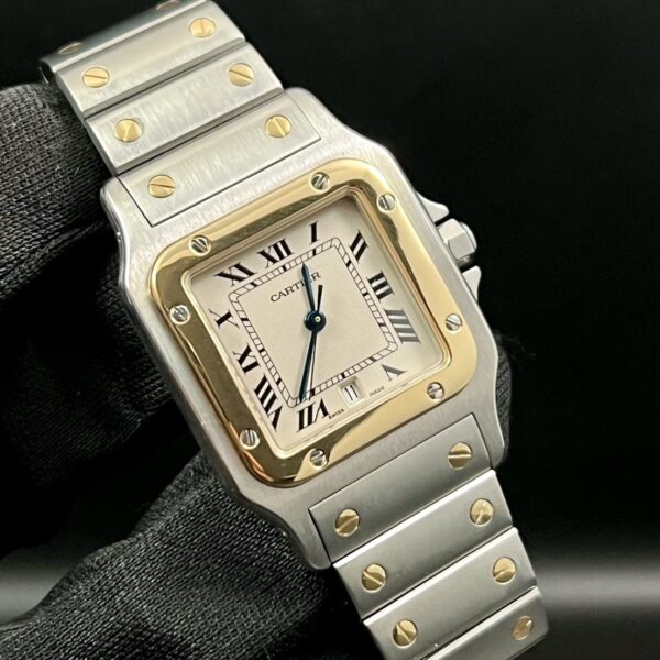 CARTIER SANTOS GALBEE REF. 1566 QUARTZ STEEL/GOLD