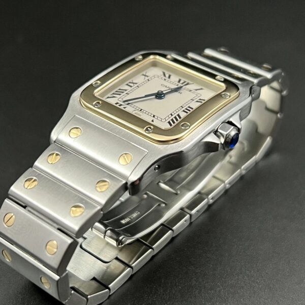 CARTIER SANTOS GALBEE REF. 1566 QUARTZ STEEL/GOLD - Image 3