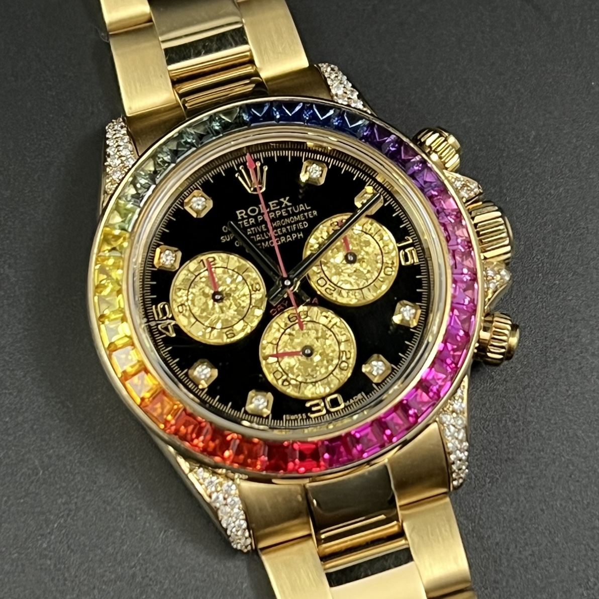 Gold sale rainbow rolex