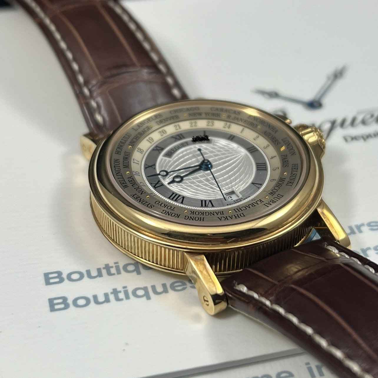 BREGUET HORA MUNDI 24 TIME ZONES REF. 3700 BA YELLOW GOLD FULL SET