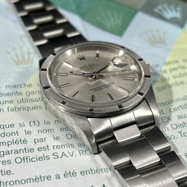 ROLEX OYSTER PERPETUAL DATE 34 REF. 15210 SILVER FULL SET - Image 2