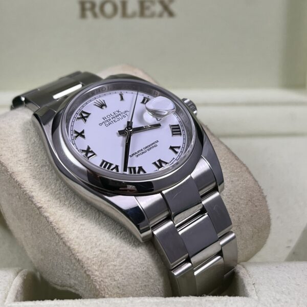 ROLEX DATEJUST 36 REF. 116200 ROMANS WHITE DIAL FULL SET - Image 3