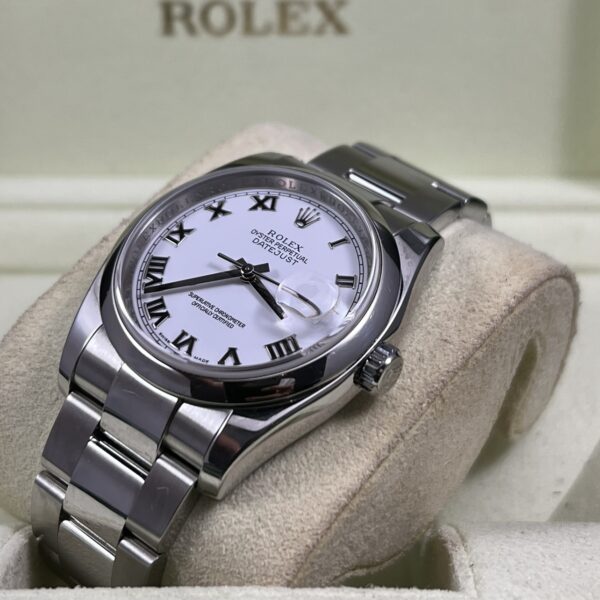 ROLEX DATEJUST 36 REF. 116200 ROMANS WHITE DIAL FULL SET - Image 4