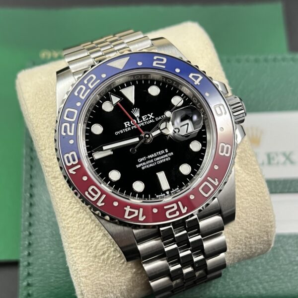 *RARE MARK I * ROLEX GMT-MASTER II PEPSI REF. 126710BLRO JUBILEE FULL SET