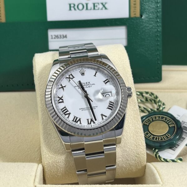 ROLEX DATEJUST 41 REF. 126334 WHITE OYSTER FULL SET