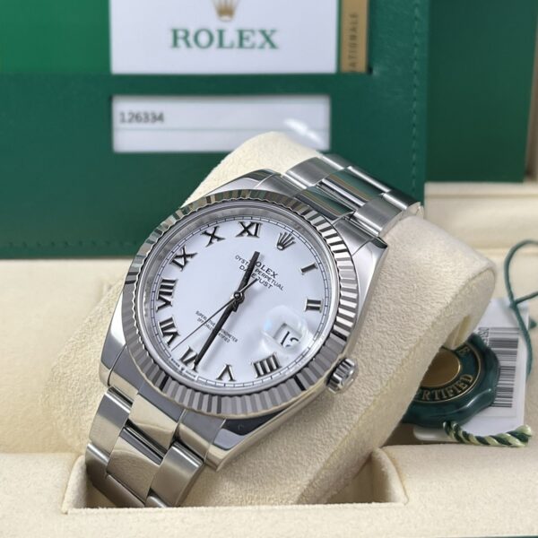 ROLEX DATEJUST 41 REF. 126334 WHITE OYSTER FULL SET - Image 3