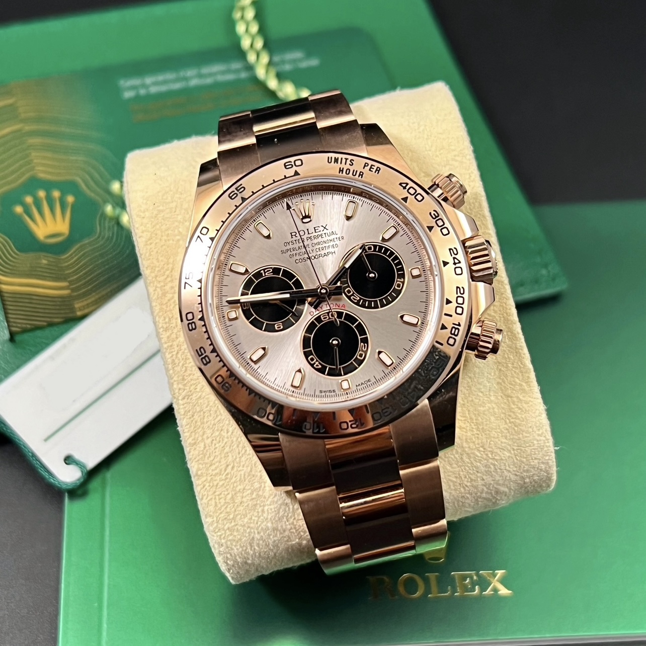 BRAND NEW 2023 ROLEX DAYTONA “SUNDUST” REF. 116505 ROSE GOLD FULL SET ...