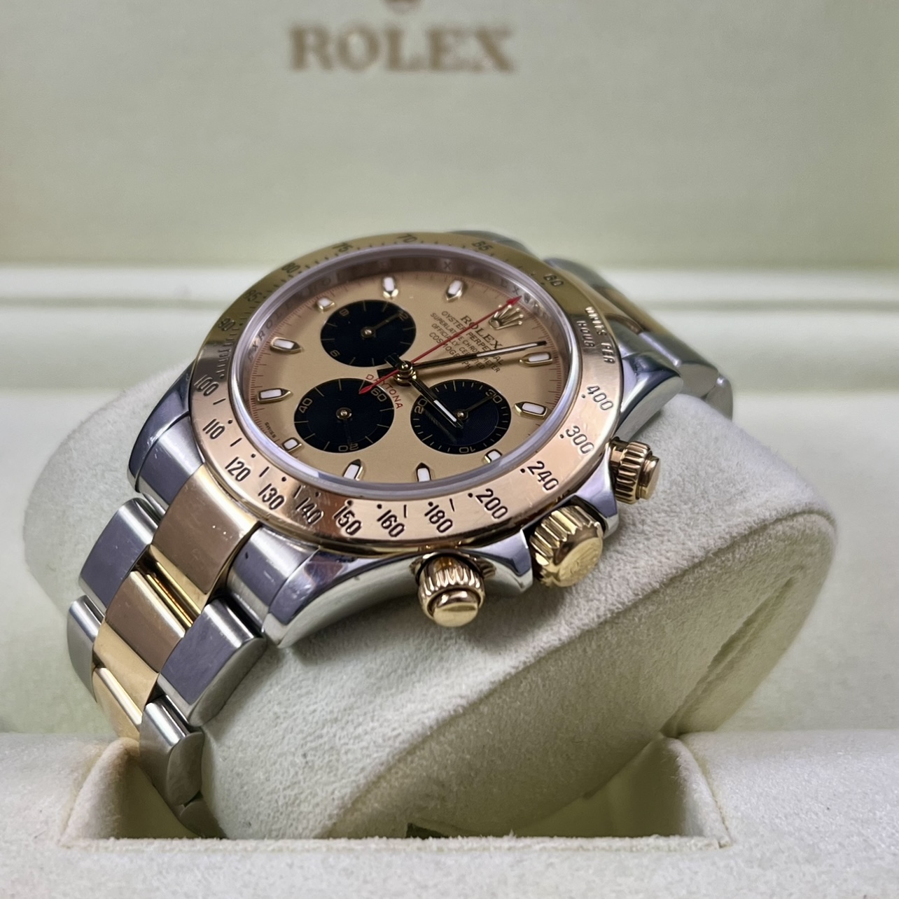 ROLEX DAYTONA REF. 116523 PAUL NEWMAN STEEL GOLD FULL SET Singapura Watches