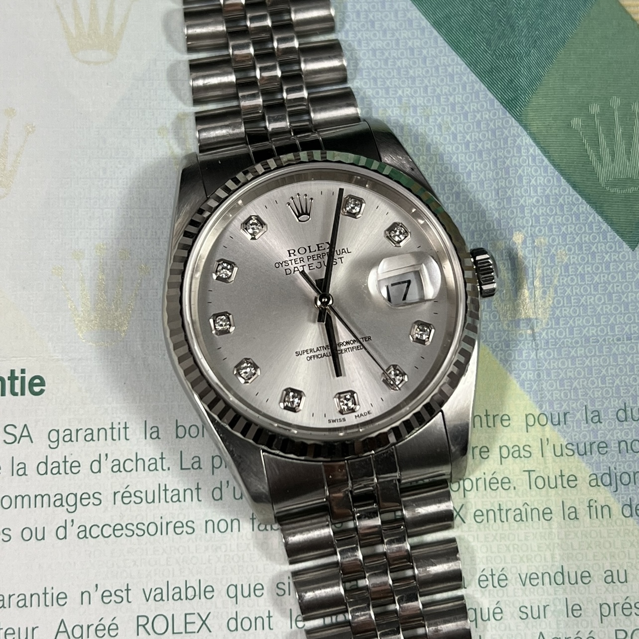 ROLEX DATEJUST 3616234 FACTORY DIAMOND DATEJUST FULL SET 16234 FACTORY visual data 5