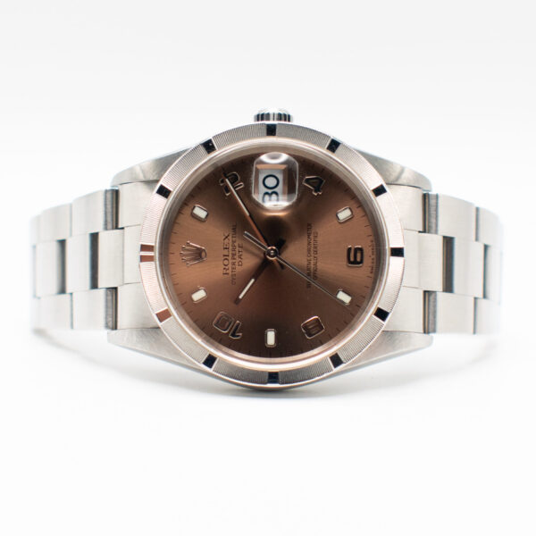 ROLEX OYSTER PERPETUAL DATE REF. 15210 BRONZE/SALMON DIAL FULL SET