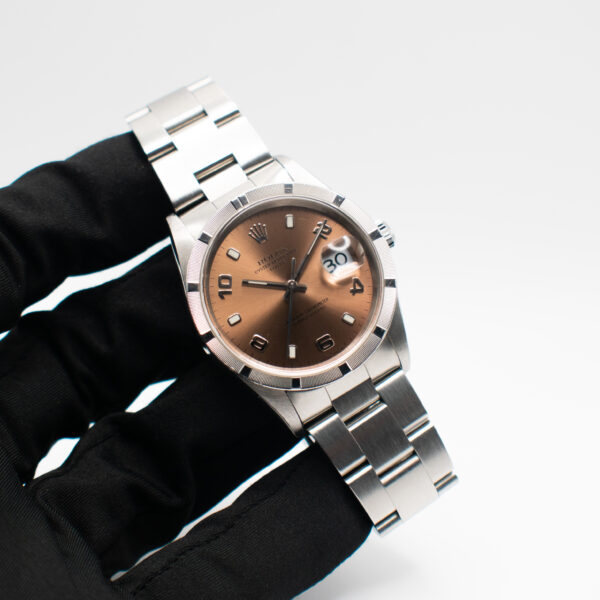 ROLEX OYSTER PERPETUAL DATE REF. 15210 BRONZE/SALMON DIAL FULL SET - Image 2