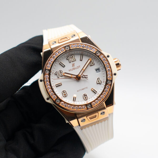 HUBLOT BIG BANG ONE CLICK ROSE GOLD REF. 465.OE.2080.RW.1204 DIAMONDS FULL SET - Image 2