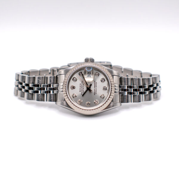 ROLEX LADY-DATEJUST 26 REF. 69174 SILVER DIAMONDS INDEX FULL SET