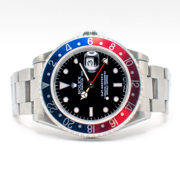 ROLEX GMT-MASTER II REF. 16710 PEPSI TRITIUM DIAL OYSTER FULL SET