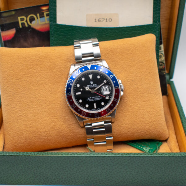 ROLEX GMT-MASTER II REF. 16710 PEPSI TRITIUM DIAL OYSTER FULL SET - Image 6