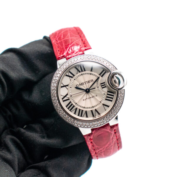 CARTIER BALLON BLEU REF. WE902067 WHITE GOLD FACTORY DIAMONDS FULL SET - Image 2