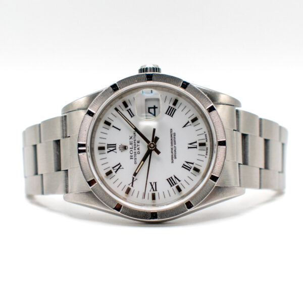 ROLEX OYSTER PERPETUAL DATE 34 REF. 15210 WHITE DIAL