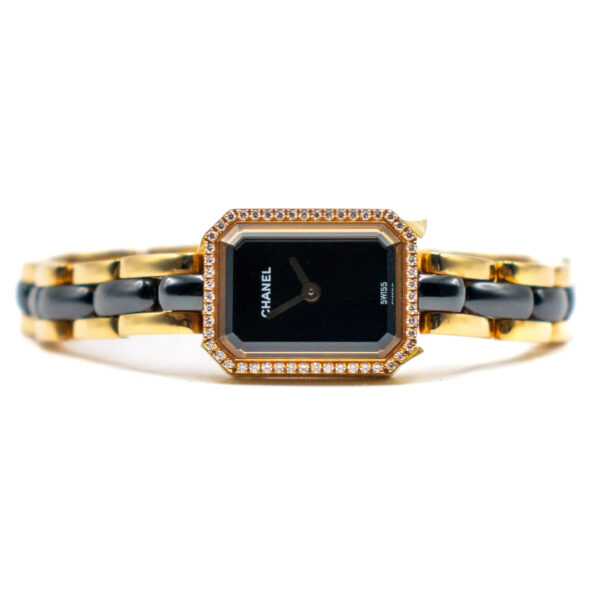 CHANEL PREMIÈRE REF. H2436 DIAMONDS BEZEL BLACK CERAMIC/YELLOW GOLD 18K