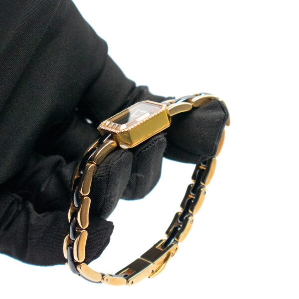 CHANEL PREMIÈRE REF. H2436 DIAMONDS BEZEL BLACK CERAMIC/YELLOW GOLD 18K - Image 4