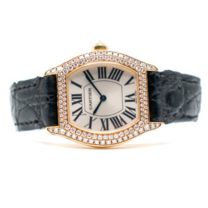 CARTIER TORTUE REF. 2643 YELLOW GOLD FACTORY DIAMONDS BEZEL