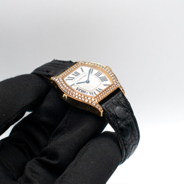 CARTIER TORTUE REF. 2643 YELLOW GOLD FACTORY DIAMONDS BEZEL - Image 2