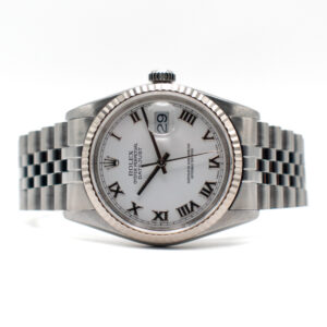 ROLEX DATEJUST 36 REF. 16234 WHITE ROMAN JUBILEE