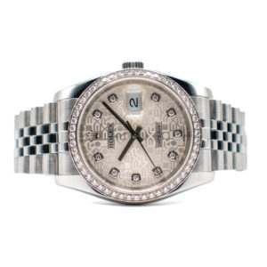 ROLEX DATEJUST 36 REF. 116244 JUBILEE FACTORY BEZEL FULL SET