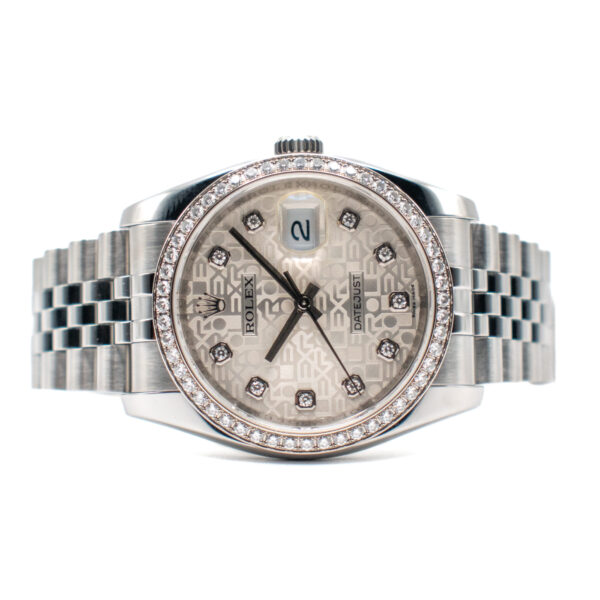 ROLEX DATEJUST 36 REF. 116244 JUBILEE FACTORY BEZEL FULL SET