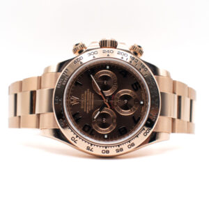 ROLEX DAYTONA ROSE GOLD REF. 116505 CHOCOLATE ARABIC DIAL FULL SET