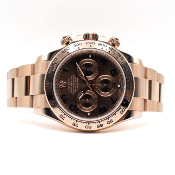 ROLEX DAYTONA ROSE GOLD REF. 116505 CHOCOLATE ARABIC DIAL FULL SET