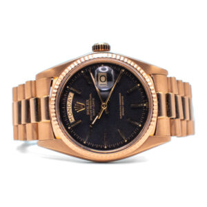 (VINTAGE) ROLEX DAY-DATE 36 REF. 1803 ROSE GOLD BLACK DIAL