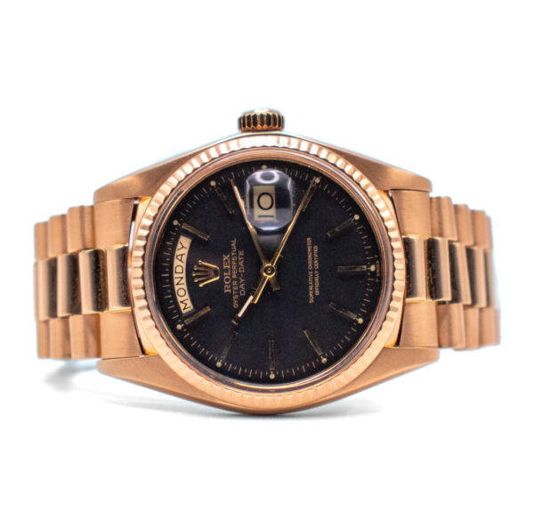 (VINTAGE) ROLEX DAY-DATE 36 REF. 1803 ROSE GOLD BLACK DIAL