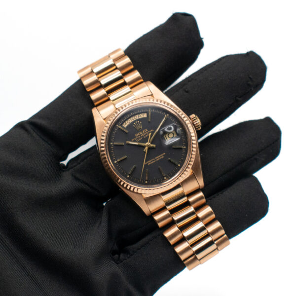 (VINTAGE) ROLEX DAY-DATE 36 REF. 1803 ROSE GOLD BLACK DIAL - Image 2