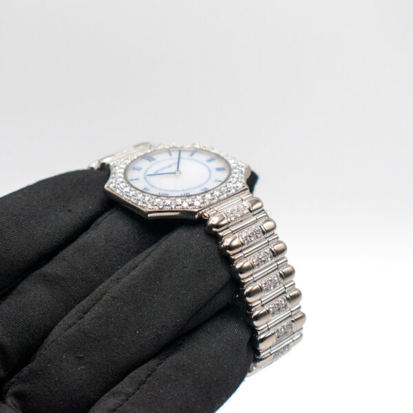 GERALD GENTA REF. G3042.7 WHITE GOLD MOP DIAL PAVE SET DIAMONDS - Image 3