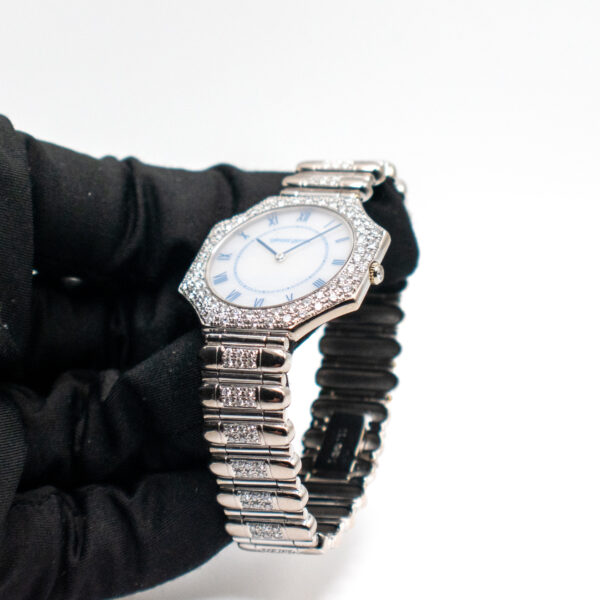 GERALD GENTA REF. G3042.7 WHITE GOLD MOP DIAL PAVE SET DIAMONDS - Image 4