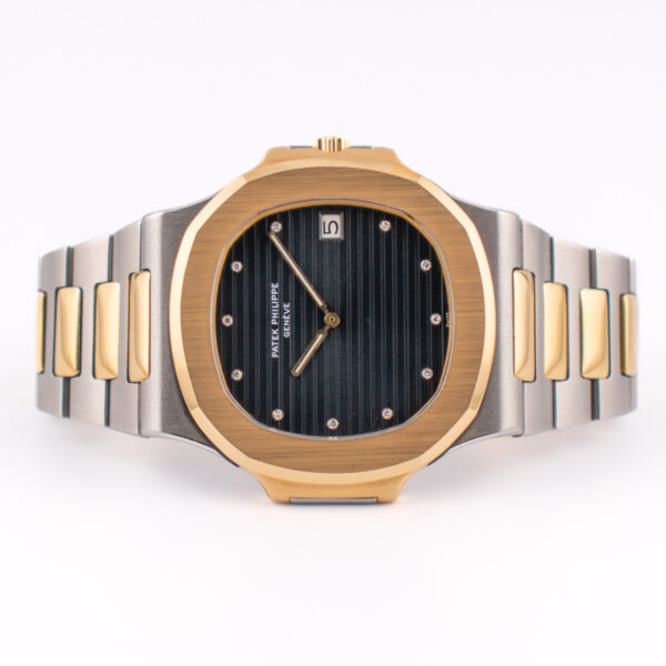 PATEK PHILIPPE NAUTILUS JUMBO REF. 3700 TWO TONE BLUE DIAMONDS DIAL