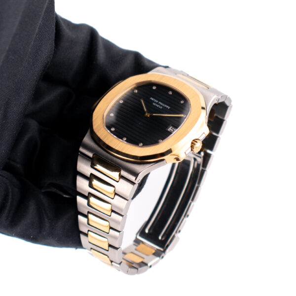 PATEK PHILIPPE NAUTILUS JUMBO REF. 3700 TWO TONE BLUE DIAMONDS DIAL - Image 4