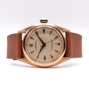 (VINTAGE) ROLEX OYSTER PERPETUAL 34 REF. 6084 "SEMI-BUBBLEBACK" ROSE GOLD