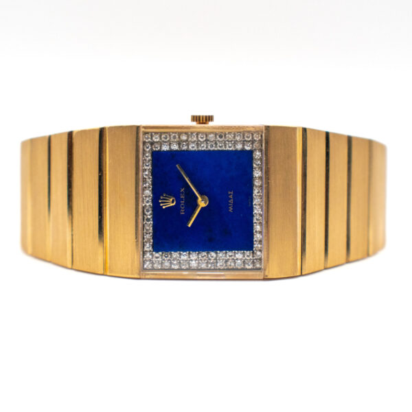 ROLEX QUEEN MIDAS REF. 4314 YELLOW GOLD 18K LAPIS-DIAMOND SET DIAL