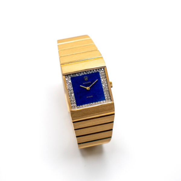 ROLEX QUEEN MIDAS REF. 4314 YELLOW GOLD 18K LAPIS-DIAMOND SET DIAL - Image 2