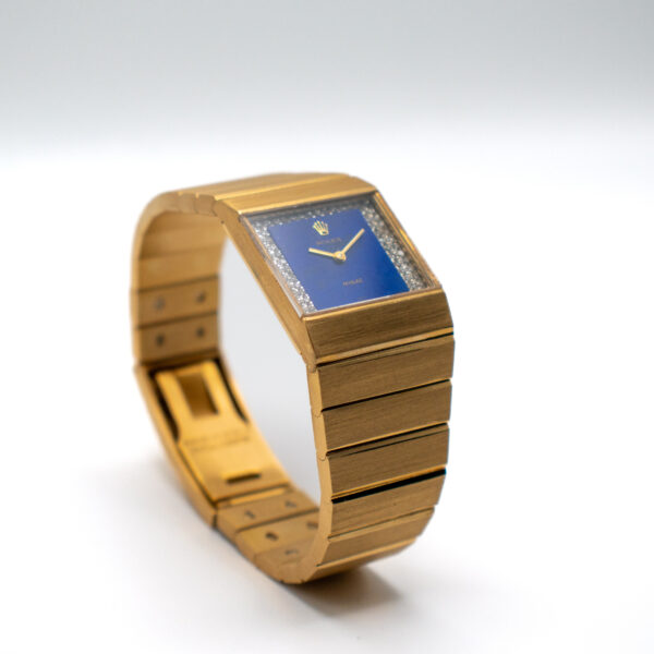 ROLEX QUEEN MIDAS REF. 4314 YELLOW GOLD 18K LAPIS-DIAMOND SET DIAL - Image 3