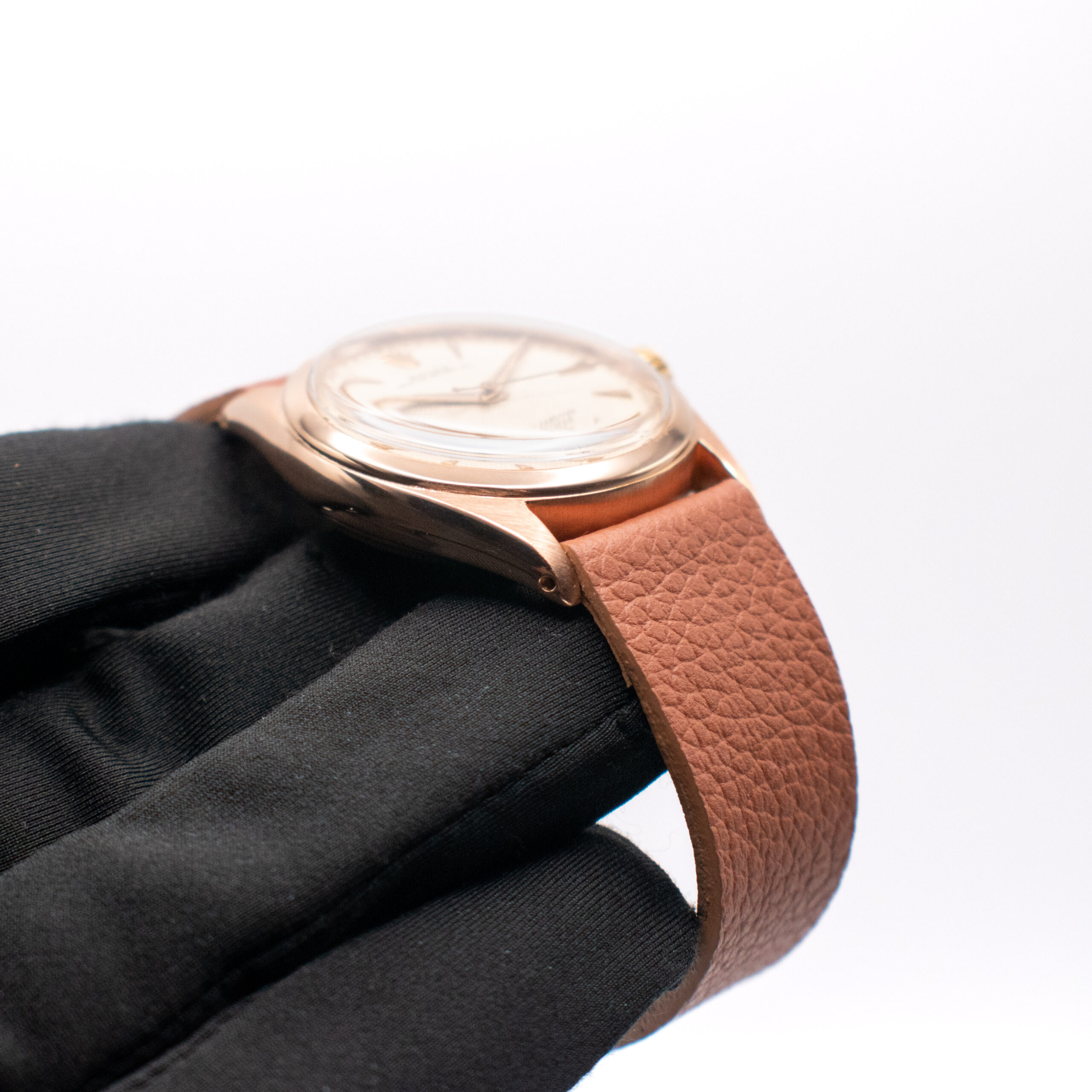 (VINTAGE) ROLEX OYSTER PERPETUAL 34 REF. 6084 "SEMI-BUBBLEBACK" ROSE GOLD - Image 3