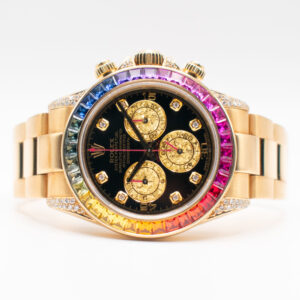 ROLEX DAYTONA RAINBOW REF. 116528 YELLOW GOLD AFTERMARKET DIAMONDS