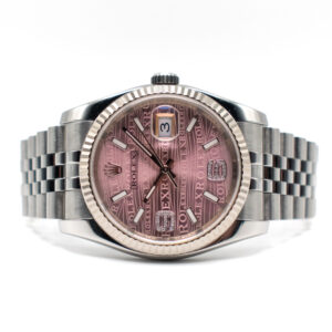 ROLEX DATEJUST 36 REF. 116234 JUBILEE PINK WAVES DIAL FULL SET