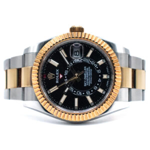 ROLEX SKY-DWELLER REF. 326933 STEEL/GOLD BLACK DIAL FULL SET