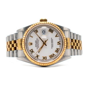 ROLEX DATEJUST 36 REF. 16233 STEEL/GOLD WHITE DIAL FULL SET