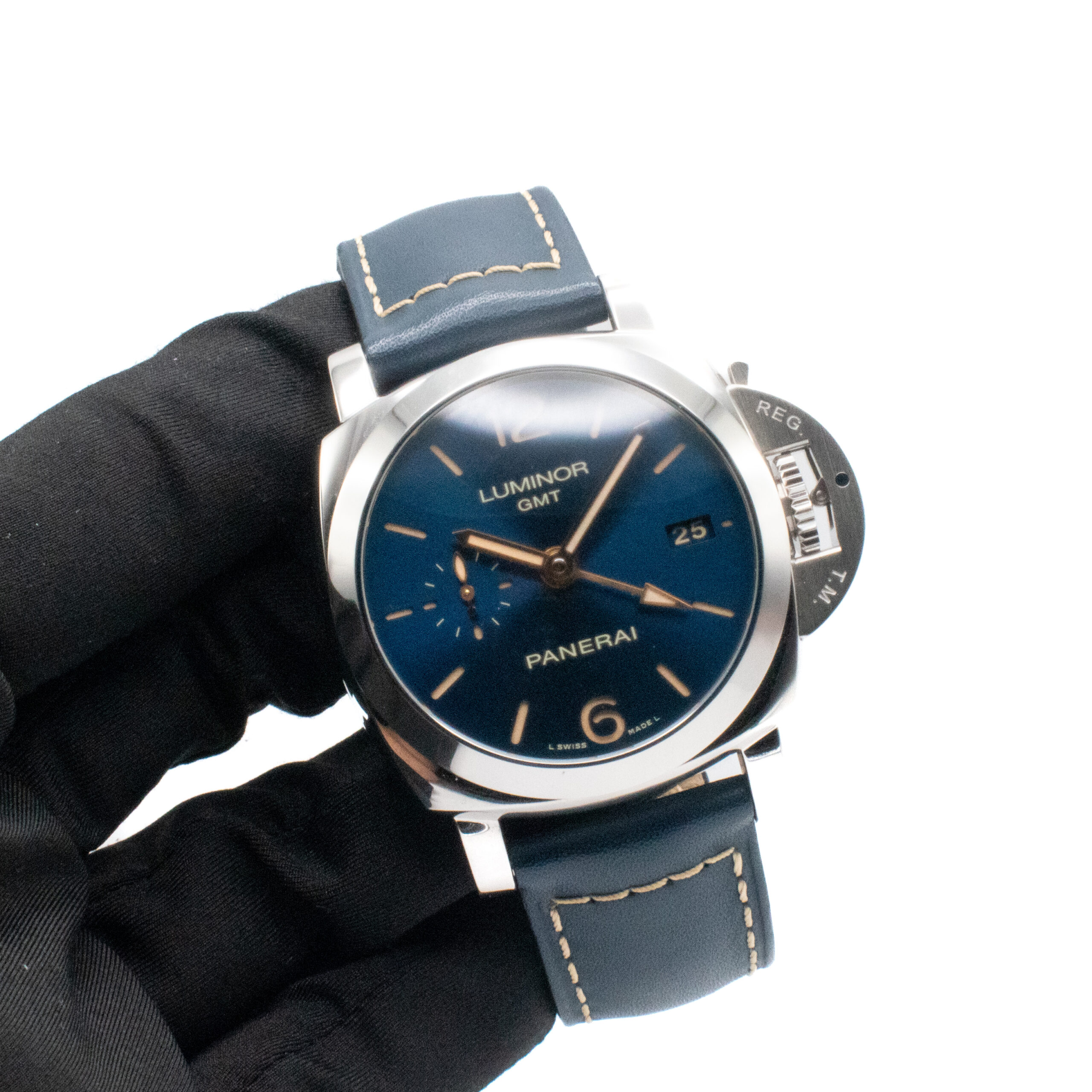 PANERAI LUMINOR GMT REF. PAM00688 BLUE BOUTIQUE FULL SET LIMITED EDITION - Image 2