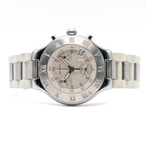 CARTIER 21 CHRONOSCAPH REF. 2424 QUARTZ WHITE DIAL